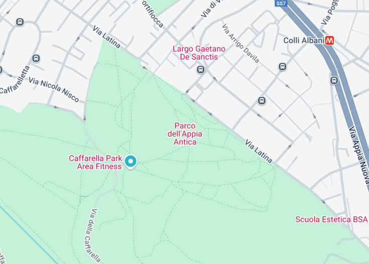 Map of Parco della Caffarella, Rome