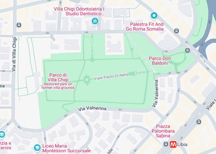 Map of Parco di Villa Chigi, Rome