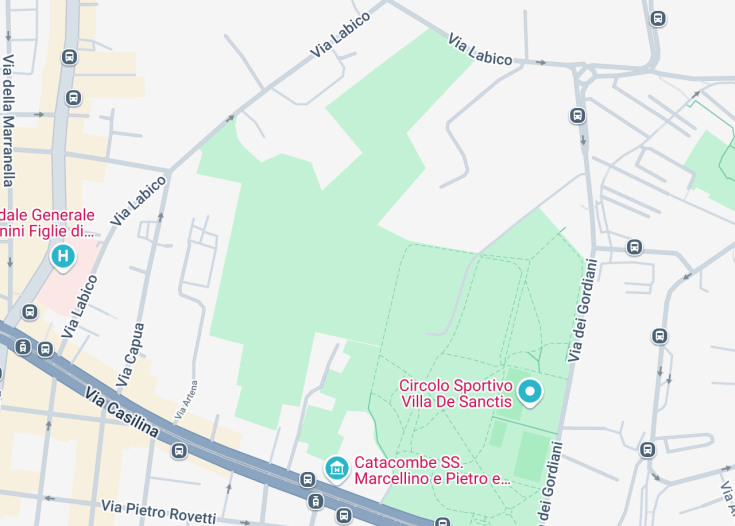 Map of Parco di Villa De Sanctis, Rome