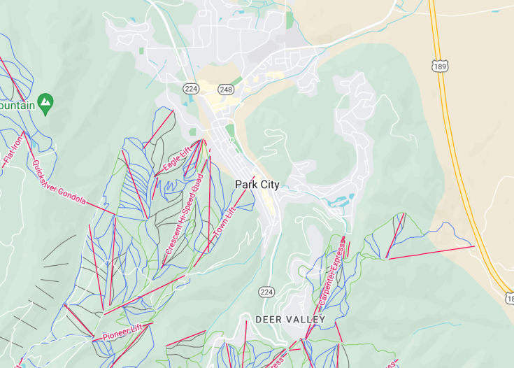 Map of Park City, Utah (USA)