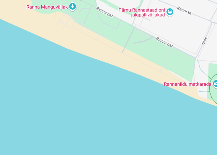 Map of Pärnu Beach, Pärnu