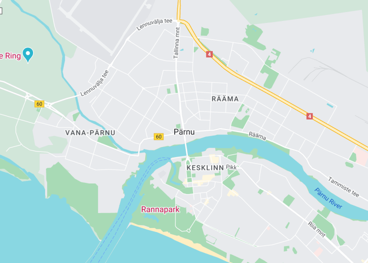 Map of Pärnu, Estonia