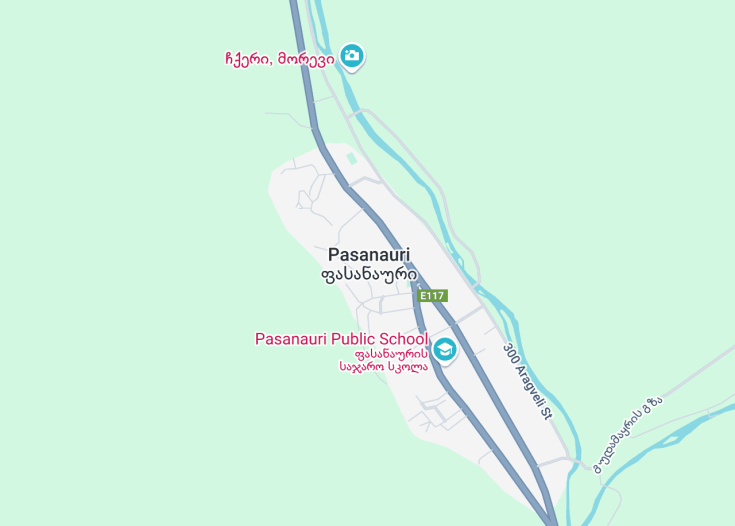 Map of Pasanauri, Georgia