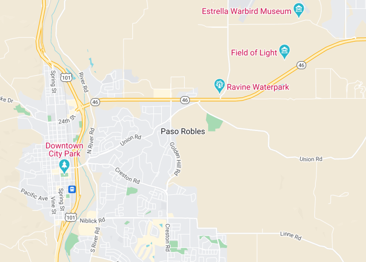 Map of Paso Robles, California (USA)