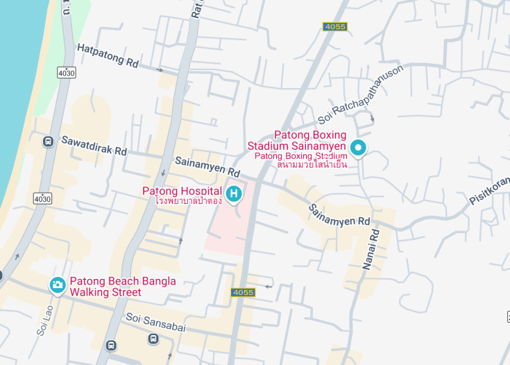 Map of Patong, Thailand