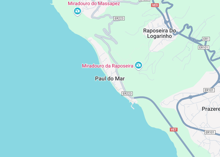 Map of Paul do Mar, Portugal