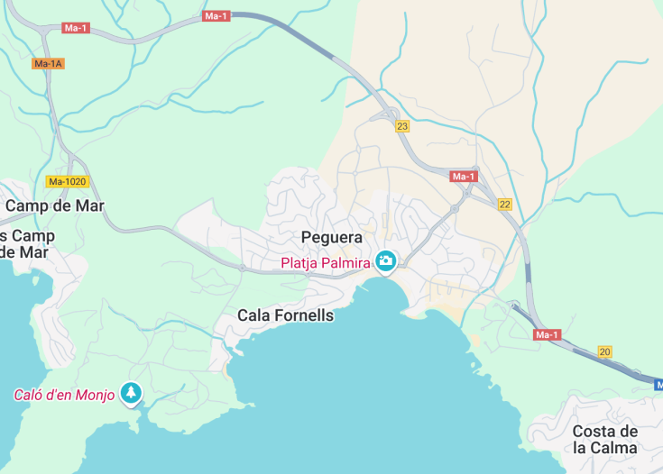 Map of Peguera, Mallorca (Balearic Islands, Spain)