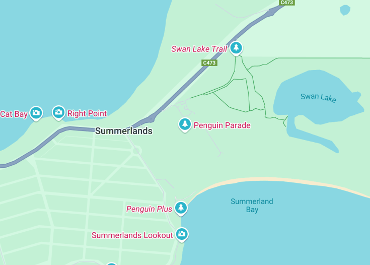 Map of Penguin Parade, Phillip Island