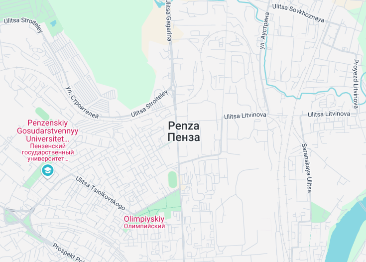 Map of Penza, Russia