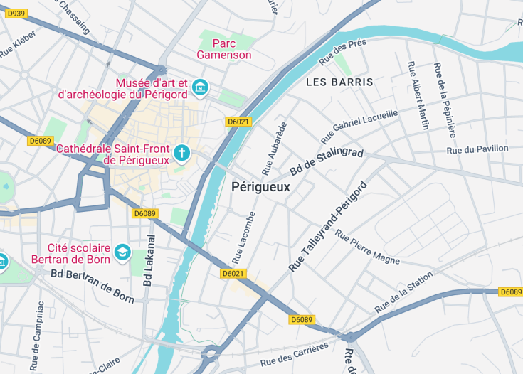 Map of Périgueux, France