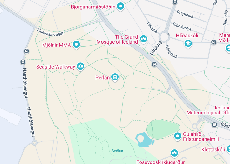 Map of Perlan, Reykjavik