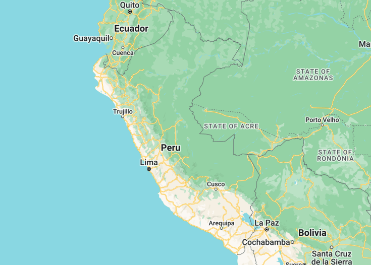 Map of Peru, 