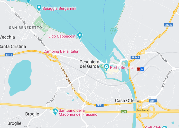 Map of Peschiera del Garda, Italy