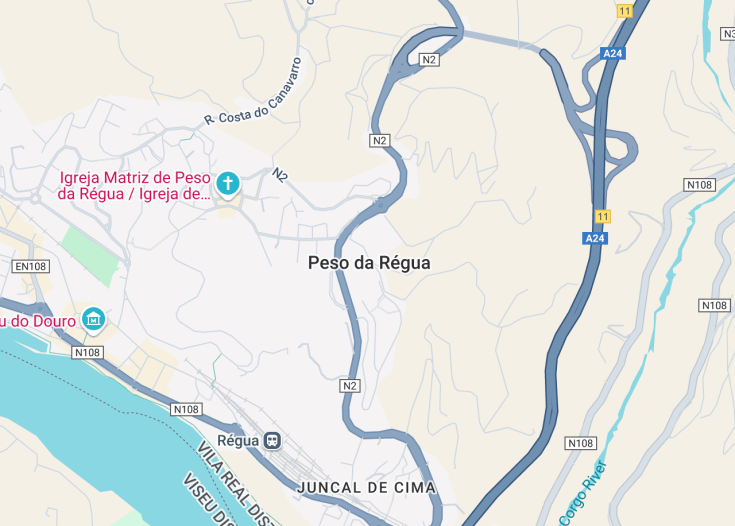 Map of Peso da Régua, Portugal