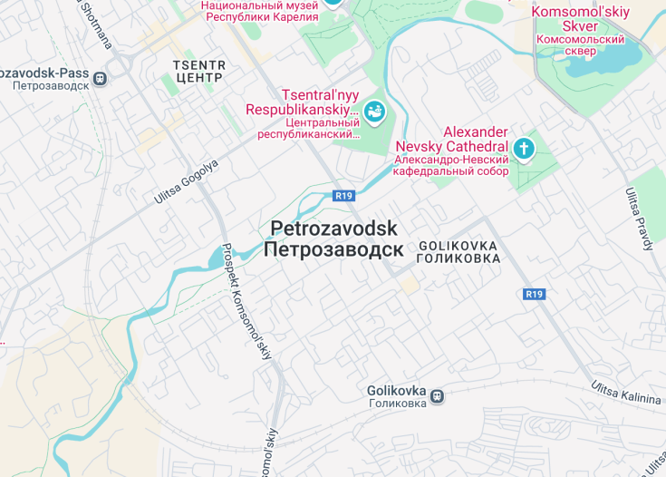 Map of Petrozavodsk, Russia