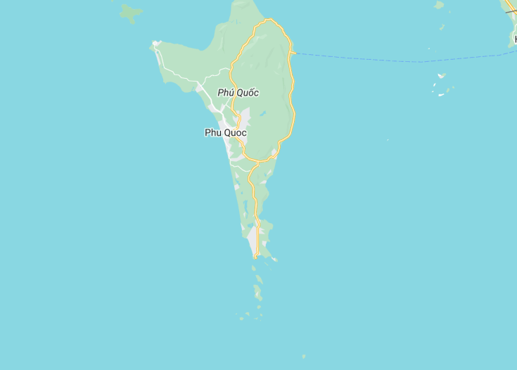 Map of Phu Quoc, Vietnam