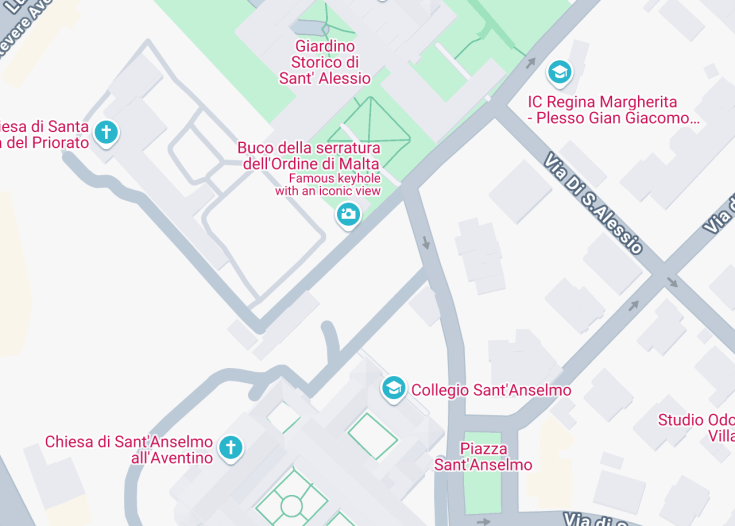 Map of Piazza dei Cavalieri di Malta, Rome