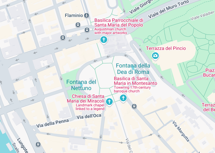 Map of Piazza del Popolo, Rome