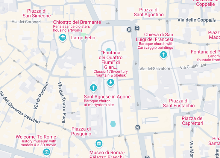 Map of Piazza Navona, Rome