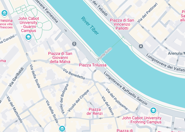 Map of Piazza Trilussa, Rome