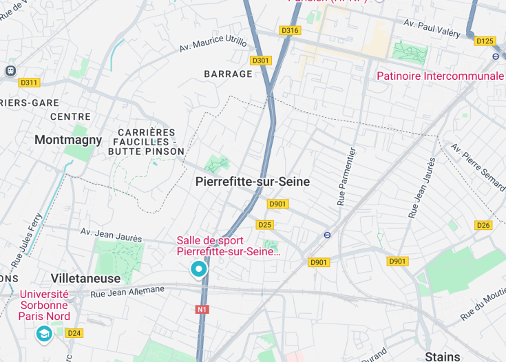 Map of Pierrefitte-sur-Seine, France