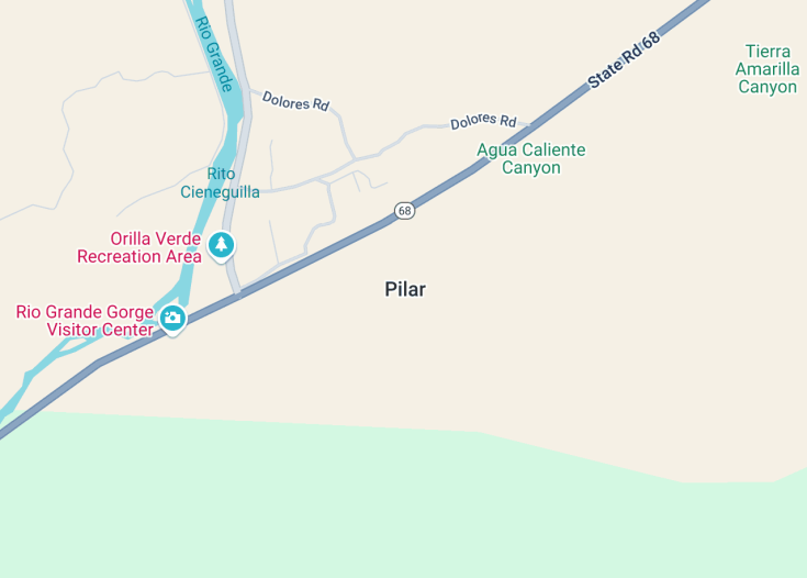 Map of Pilar, New Mexico (USA)