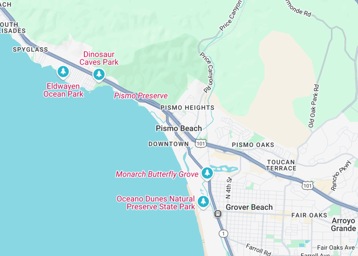 Map of Pismo Beach, California (USA)