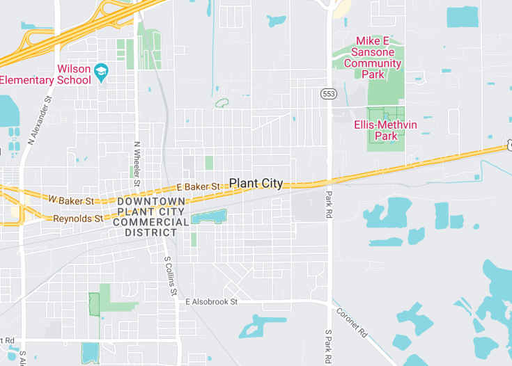 Map of Plant City, Florida (USA)