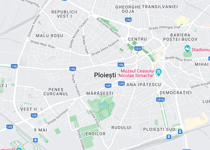 Map of Ploiești, Romania