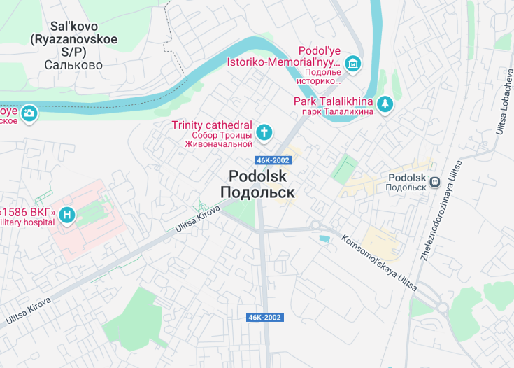 Map of Podolsk, Russia