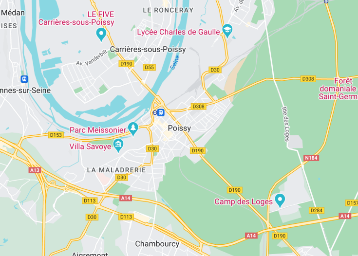 Map of Poissy, France