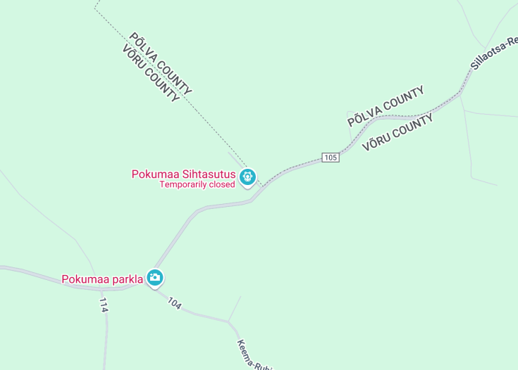 Map of Pokumaa matkarajad, Urvaste