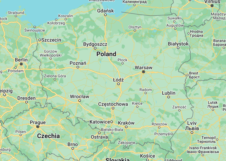 Map of Poland, 