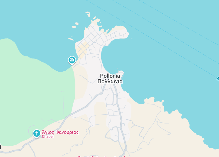 Map of Pollonia, Greece