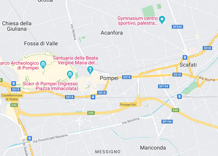 Map of Pompeii, Naples