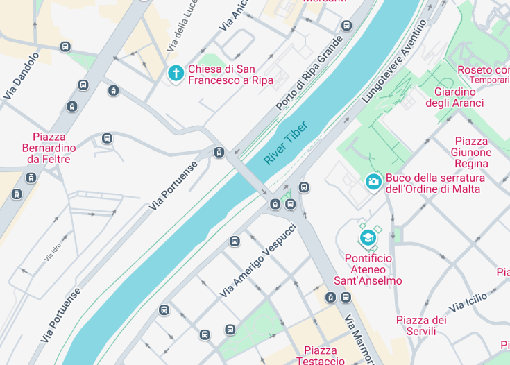 Map of Pons Sublicius, Rome