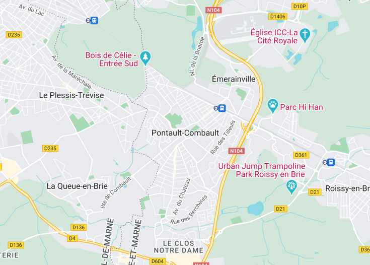 Map of Pontault-Combault, France