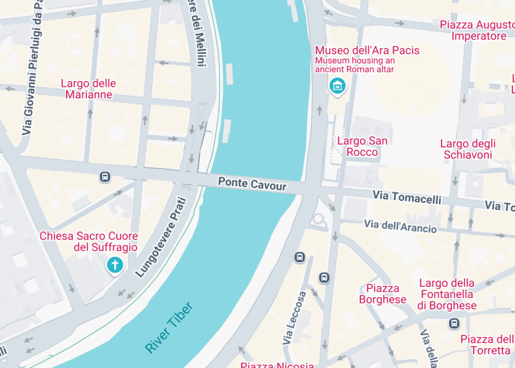 Map of Ponte Cavour, Rome