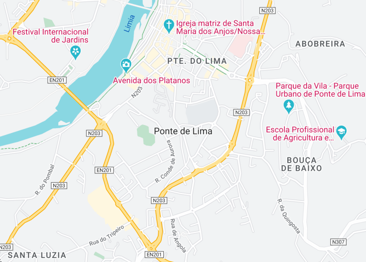 Map of Ponte de Lima, Portugal