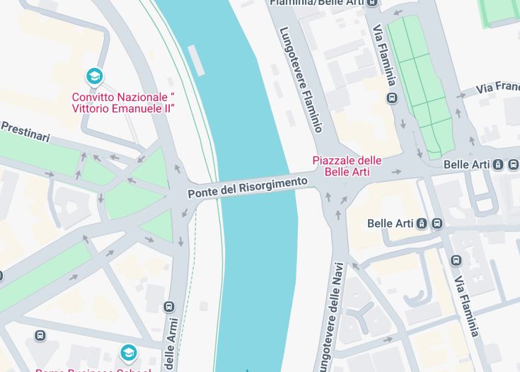 Map of Ponte del Risorgimento, Rome