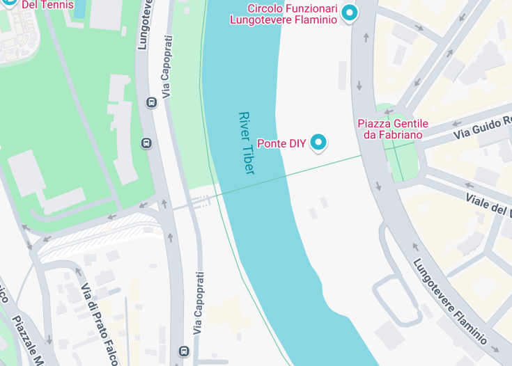 Map of Ponte della musica Armando Trovajoli, Rome