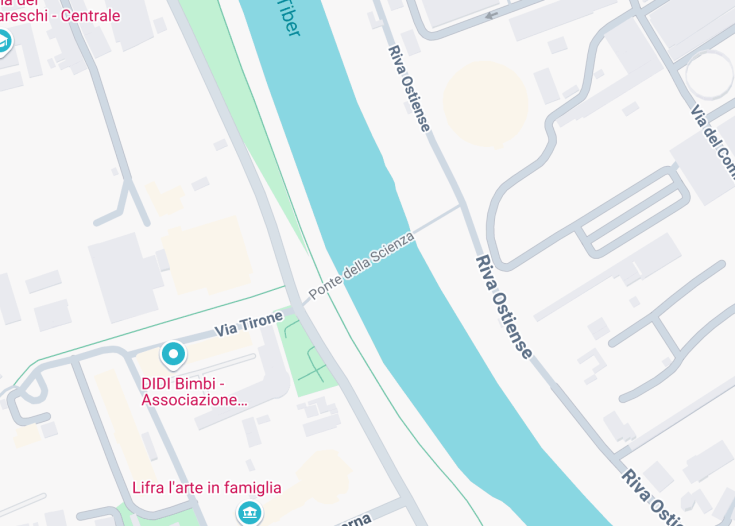 Map of Ponte della Scienza, Rome