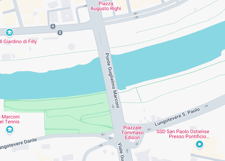 Map of Ponte Guglielmo Marconi, Rome