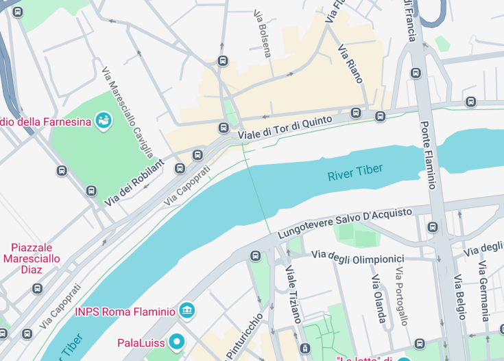 Map of Ponte Milvio, Rome