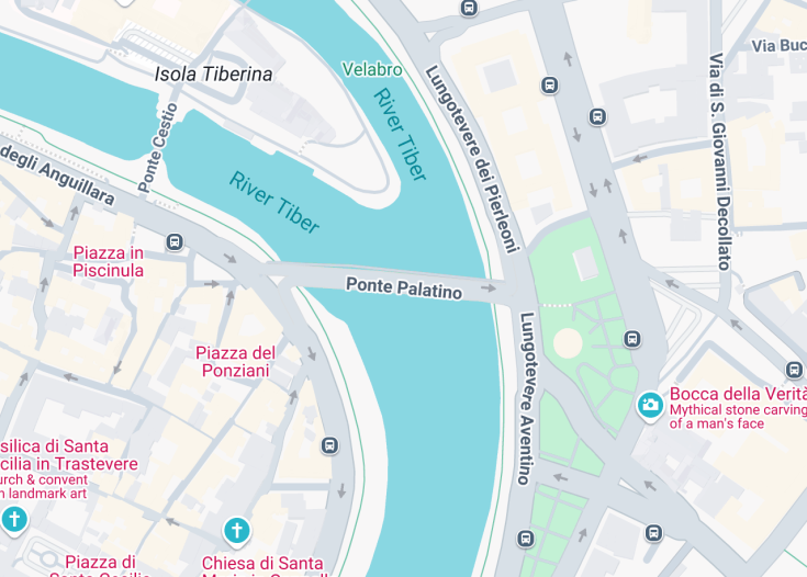 Map of Ponte Palatino, Rome