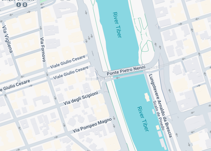 Map of Ponte Pietro Nenni, Rome