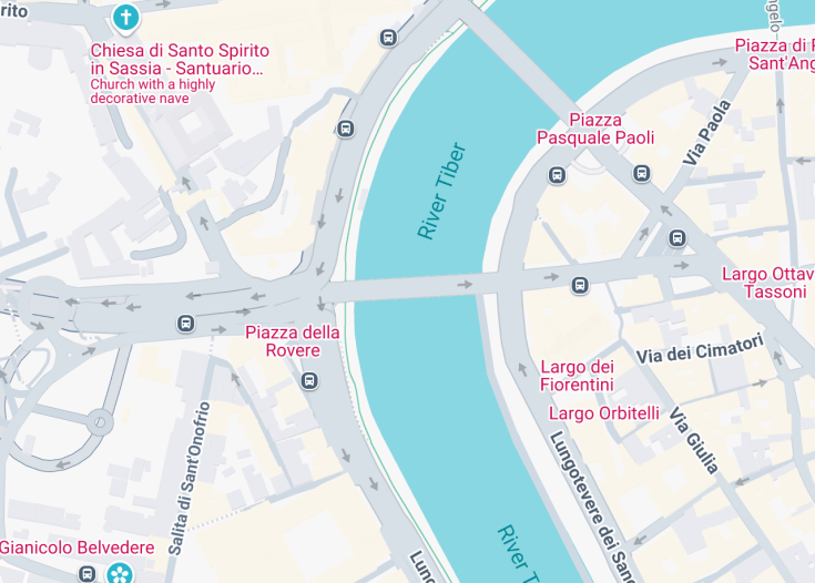 Map of Ponte Principe Amedeo Savoia Aosta, Rome