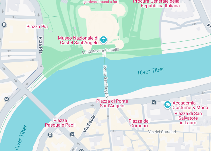 Map of Ponte Sant’Angelo, Rome