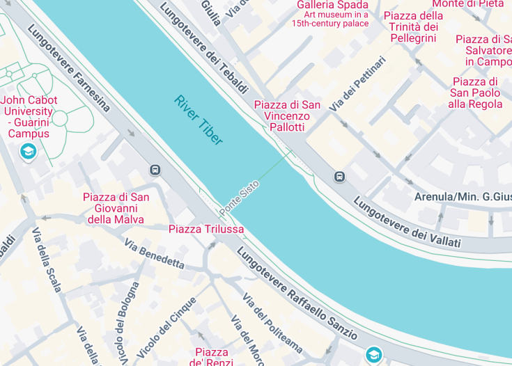 Map of Ponte Sisto (Ponte di Agrippa), Rome