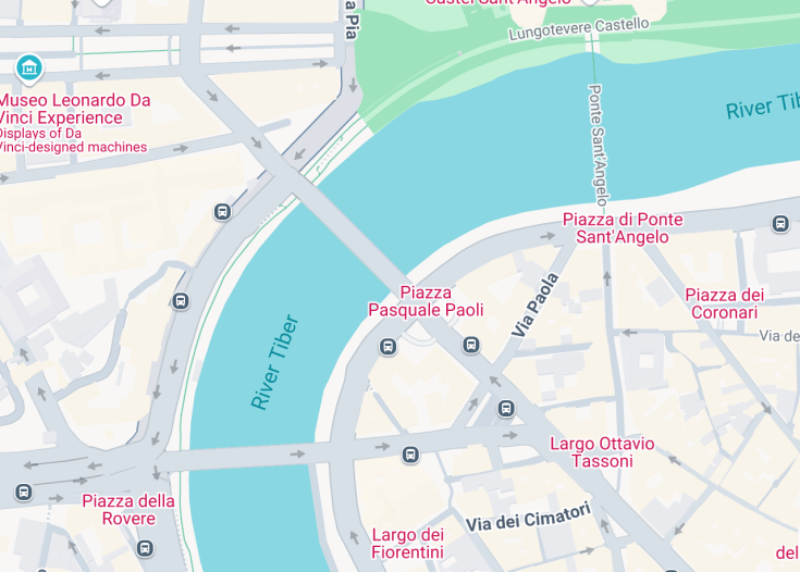 Map of Ponte Vittorio Emanuele II, Rome